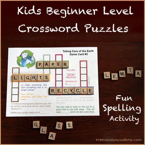 Easy save planet earth crossword puzzles help kids learn Earth Day vocabulary. Very kid-friendly and a fun spelling activity easy enough for even younger children at the beginning stage of spelling and sounding out words. Later the finished Earth Day crossword puzzles can be reused as a game card for a fun spelling game. #earthday #spelling #vocabulary #crosswordpuzzle