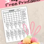 Free printable calendar worksheet kids for August 2022.
