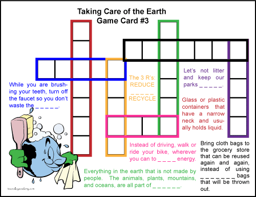 Easy save planet earth crossword puzzles help kids learn Earth Day vocabulary. Very kid-friendly and a fun spelling activity easy enough for even younger children at the beginning stage of spelling and sounding out words. Later the finished Earth Day crossword puzzles can be reused as a game card for a fun spelling game. #earthday #spelling #vocabulary #crosswordpuzzle