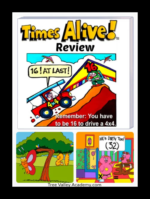 Review of Times Alive, an online program for kids to learn their time tables a more right-brained fun way.